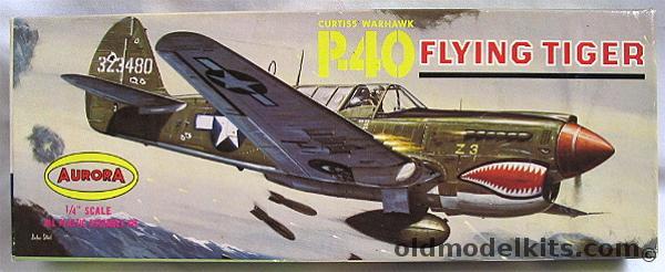 Aurora 1/48 Curtiss Warhawk P-40 Flying Tiger, 44-100 plastic model kit